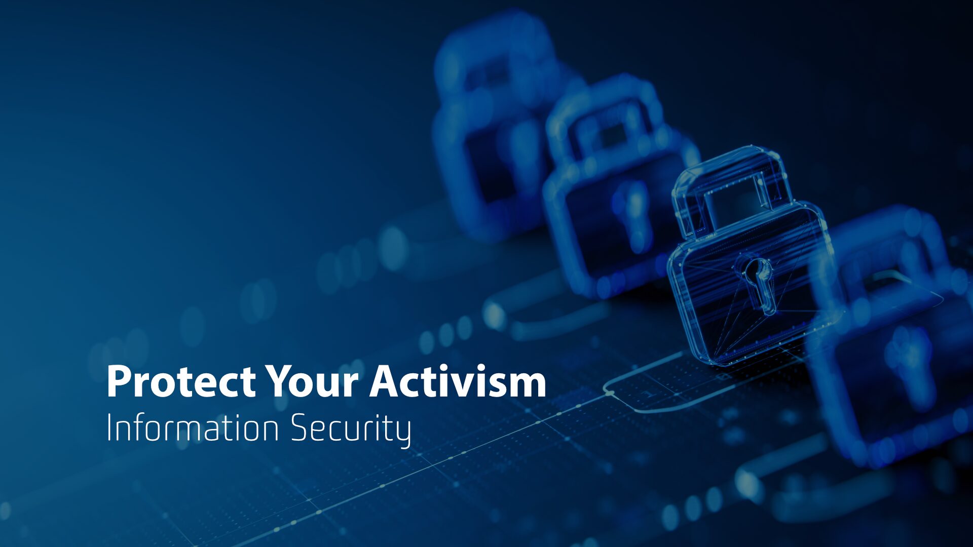 Protecting Your Activism Workshop Series | Information Security